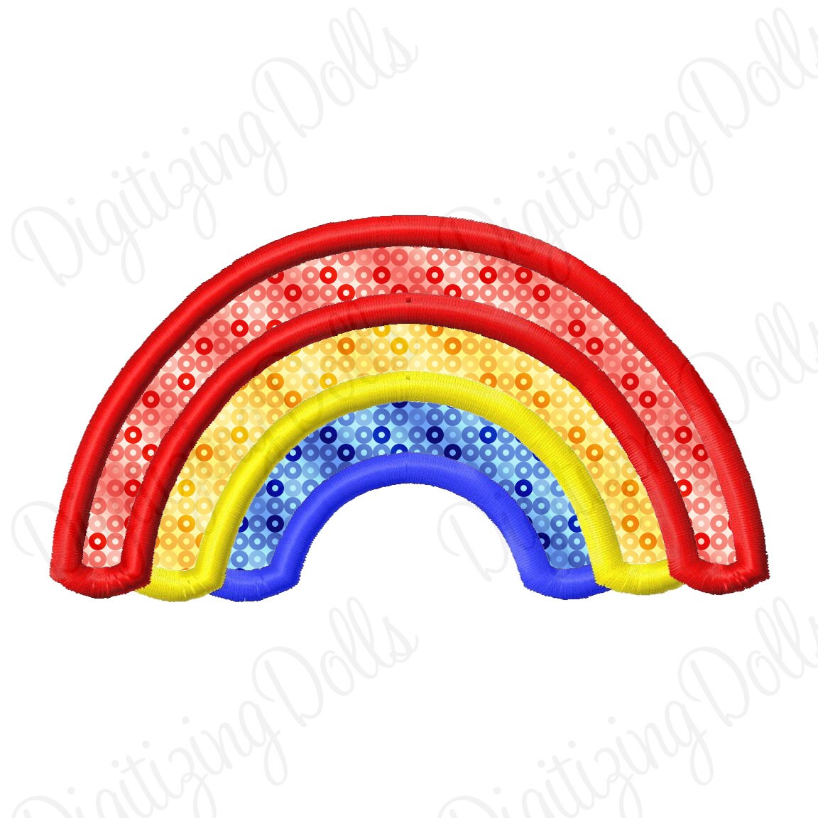 Rainbow Applique Embroidery Design 4x4 5x7 Summer baby INSTANT