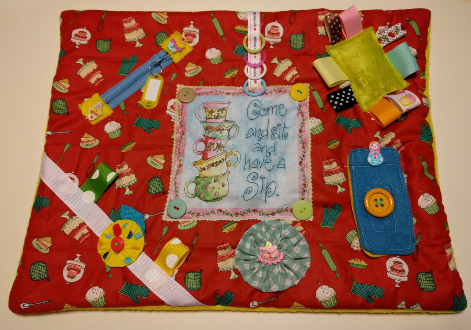 Fidget Quilt Fiddle Blanket for Alzheimer's Dementia