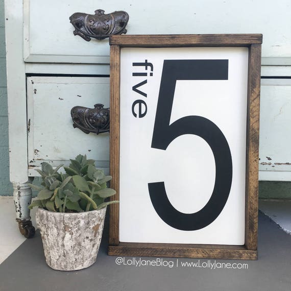 number sign home decor