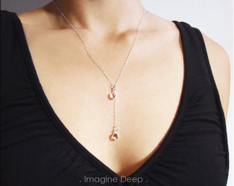 Choose Color Sterling Silver Lariat Y Necklace Diamond Amethyst White Topaz Sapphire Ruby Emerald Peridot Like Swarovski Crystal 30% SPECIAL