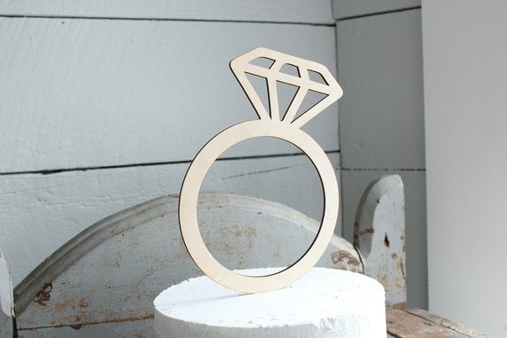 large diamond ring cake topper