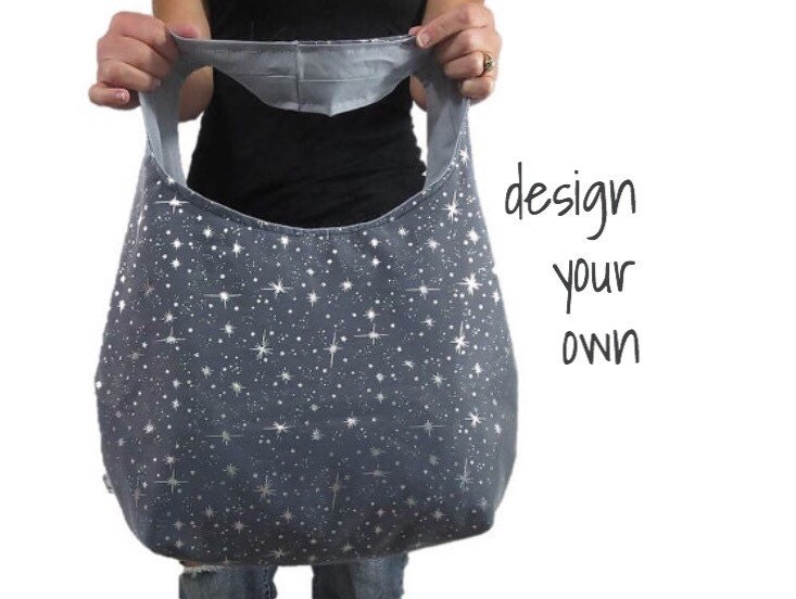 Over the shoulder hobo bag. Large purse. Design your own boho