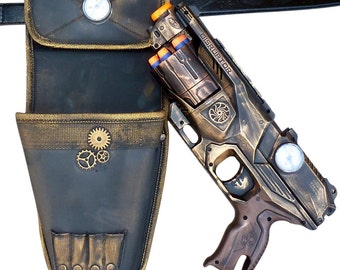Steampunk TOY gun Nerf Elite Disruptor soft dart toy Holster-belt Cyber gothis cospla Vampire Zombie Man