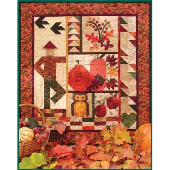 Fall Wall Art quilt pattern, fall wall hanging, pumpkin quilt, wall art pattern Fall Wall Art quilt pattern, fall wall hanging, pumpkin quilt, wall art pattern