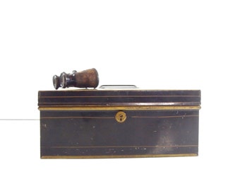 Vintage Metal Lock Box / Industrial Storage