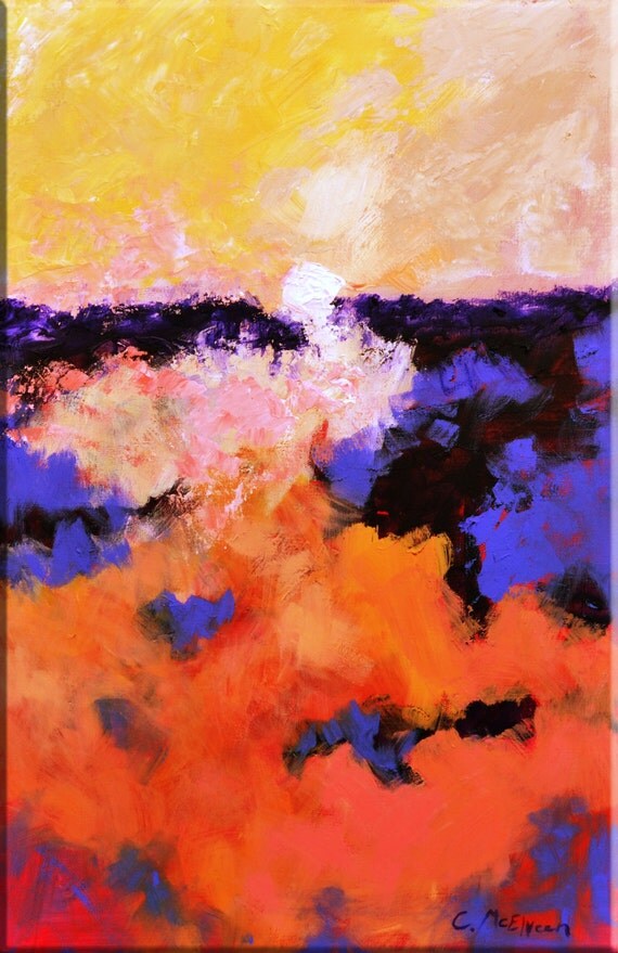 Original Large Abstract Landscape Painting February