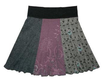 Hippie Skirt Women's Small Medium Upcycled Skirt Recycled T-Shirt Skirt Repurposed Skirt Yoga Skirt Twinkle skirts Twinklewear
