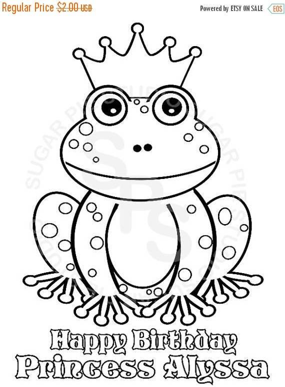 ON SALE Personalized Printable Princess frog Birthday Party