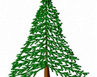 Hemlock Tree Machine Embroidery Design - Instant Download