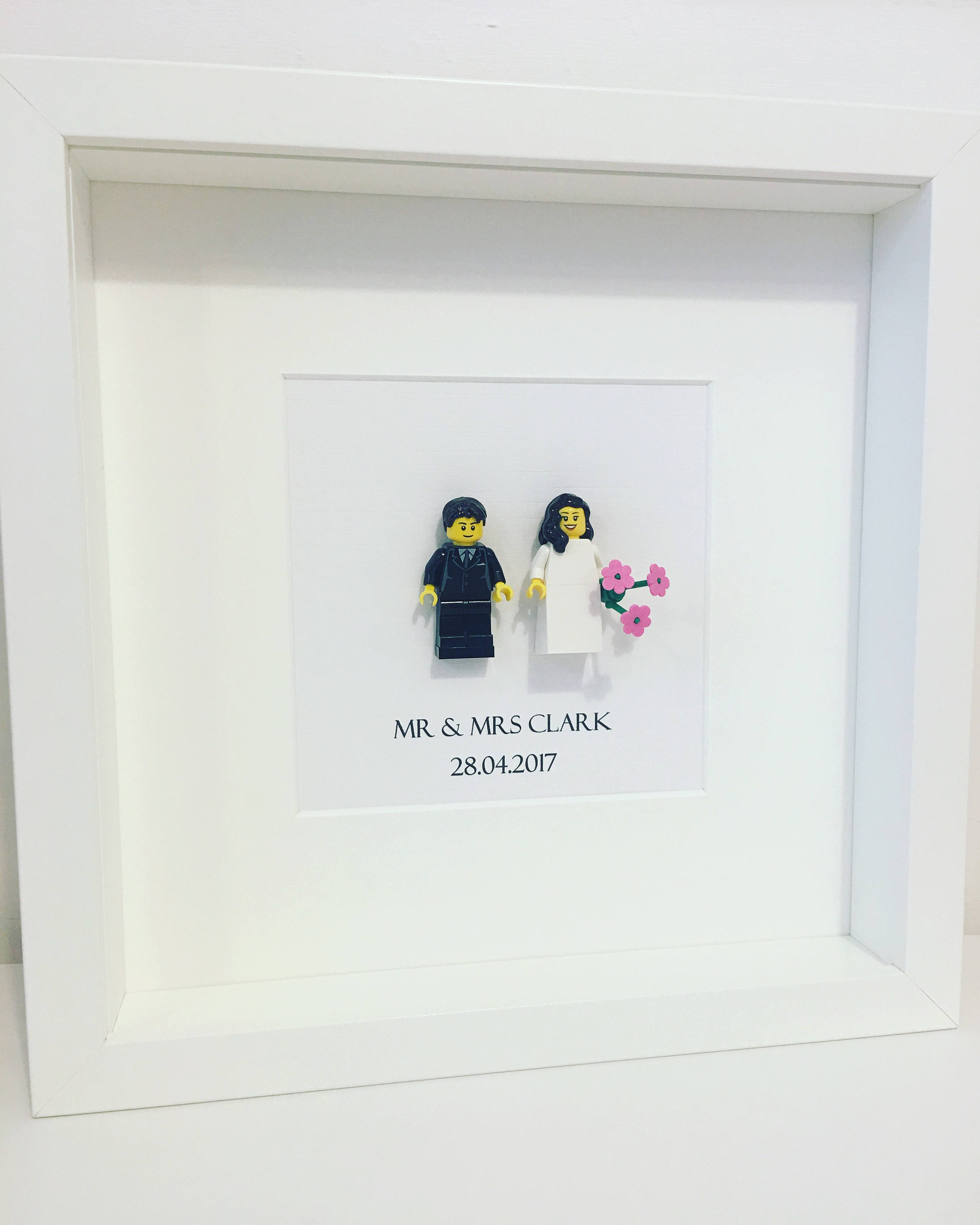 Lego Mini-figure Bride & Groom Wedding Gift for couple.