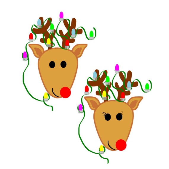 Download SVG - Tangled in the Lights Reindeer - Reindeer - Tangled ...