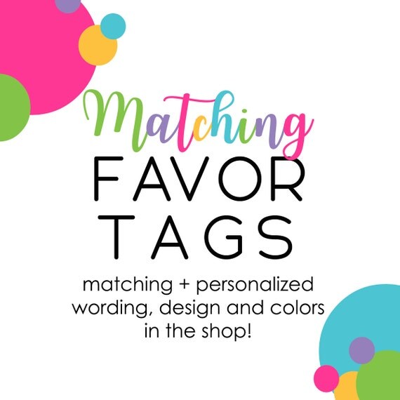 Custom Party Favor Tags - Personalized - Coordinate - Baby Shower - Birthday - Bridal - Wedding - Printable or Printed Il_570xn