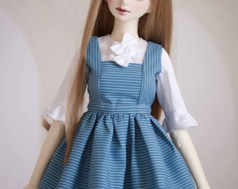 Summer Blue Vintage Marine pinafore/sleeveless dress . SD10/13, SDGr, SD16, Unoa Zero, Hummingdolly