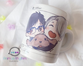 Mini Ceramic Mug: Yuri!!! on Ice Victor Nikiforov & Yuri Katsuki Anime