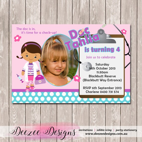 Doc McStuffins Birthday Invitations - YOU PRINT Il_570xn