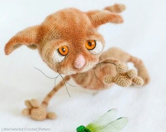129 Crochet Pattern - Dobby the sad cat - Amigurumi soft toy PDF file by Pertseva Etsy