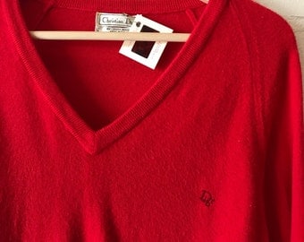 Men's Christian Dior V Neck Sweater.