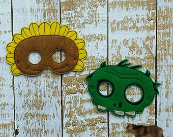 Plants vs zombies inspired mask - photo booth props, Party Favor, Dress Up, Costume, Birthday, Playtime, Pretend Play, toy helen