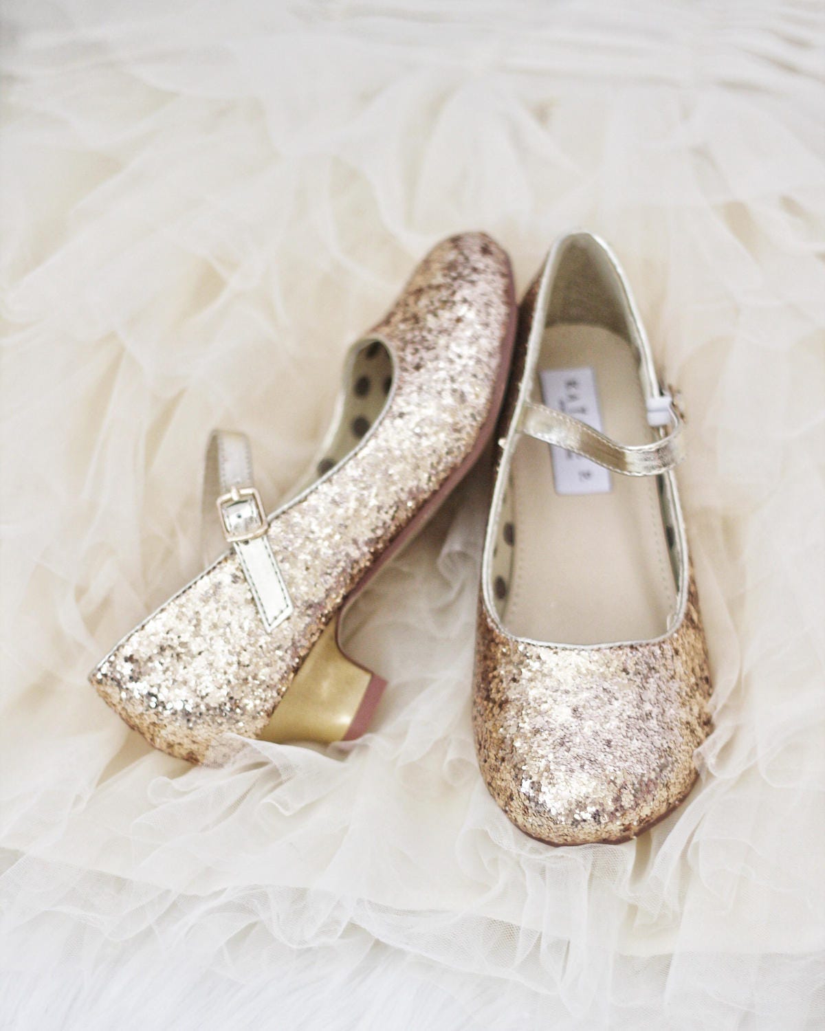 Girls Glitter Shoes flower girl shoes GOLD glitter