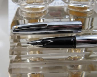 Reconditioned Sheaffer Fountain Pen Imperial #506 Polished Chrome Vintage 1980's Cartridge / Converter