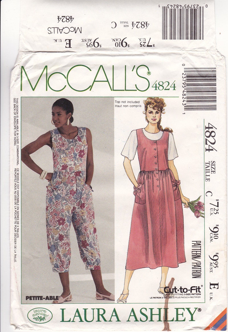 FF McCalls 4824 Laura Ashley Jumpsuit and Sundress Sewing