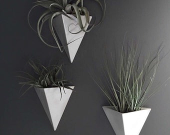 Pyramid Wall Hanging Planter Vertical Garden Modern Mid Century Home Decor MADE TO ORDER