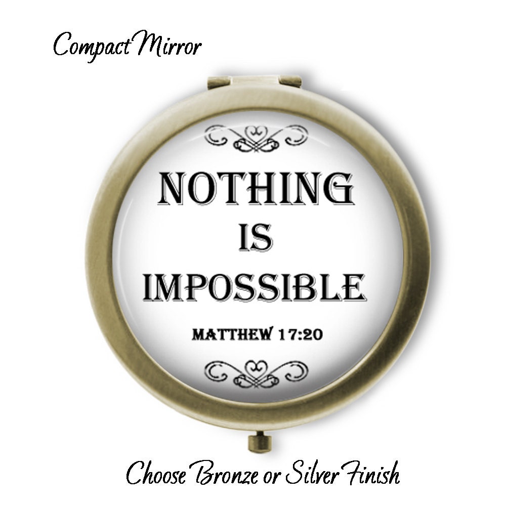 Bible Verse Compact Mirror Scripture Gift by MaDGreenCreations