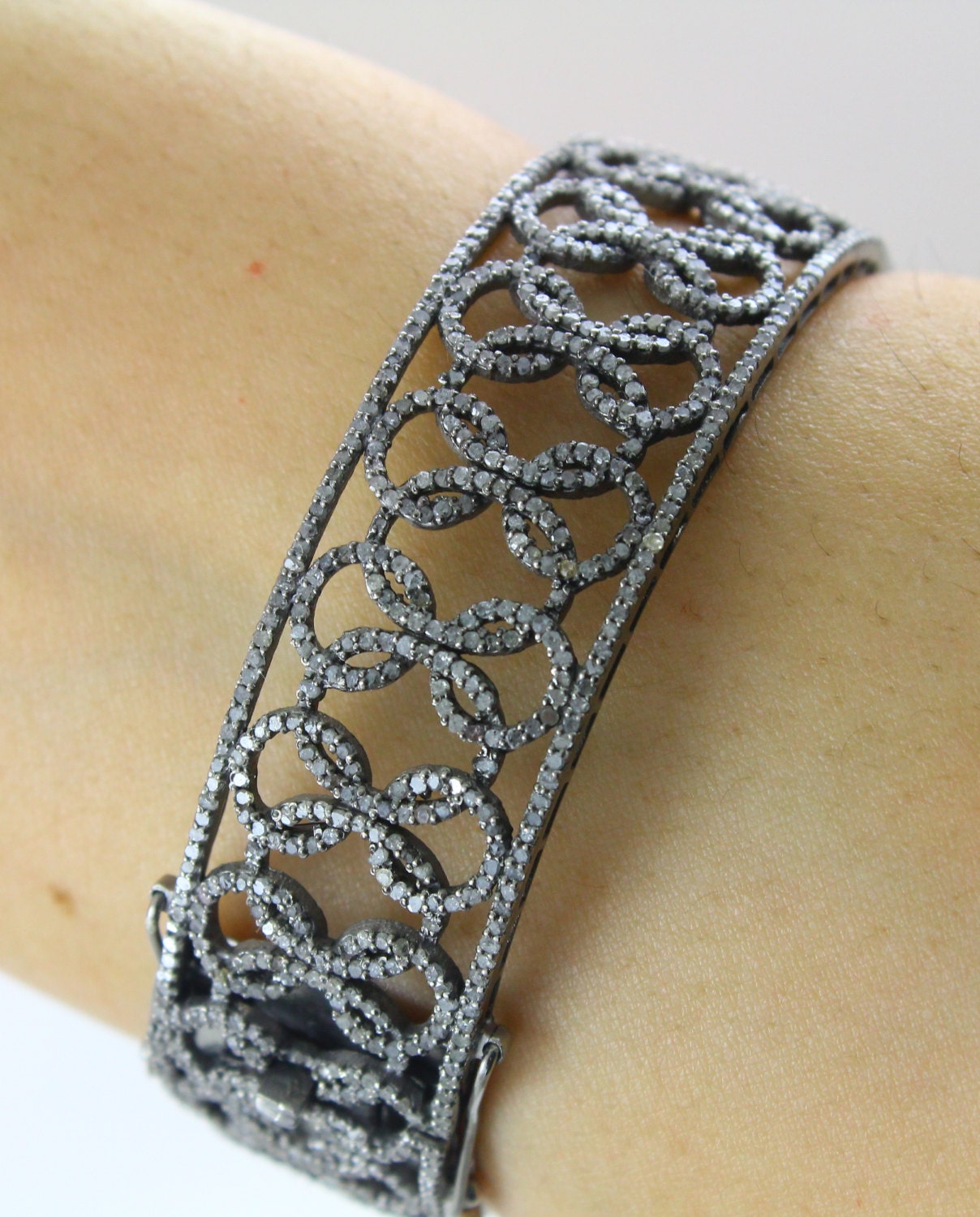 Pave Diamond Bangle Pave Diamond Bracelet Pave Diamonds all