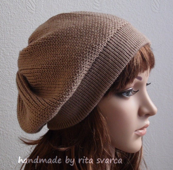 Knitted beret handmade women's hat knit tam stylish hat