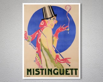 Mistinguett Vintage Entertainment Poster - Poster Paper, Sticker or Canvas Print