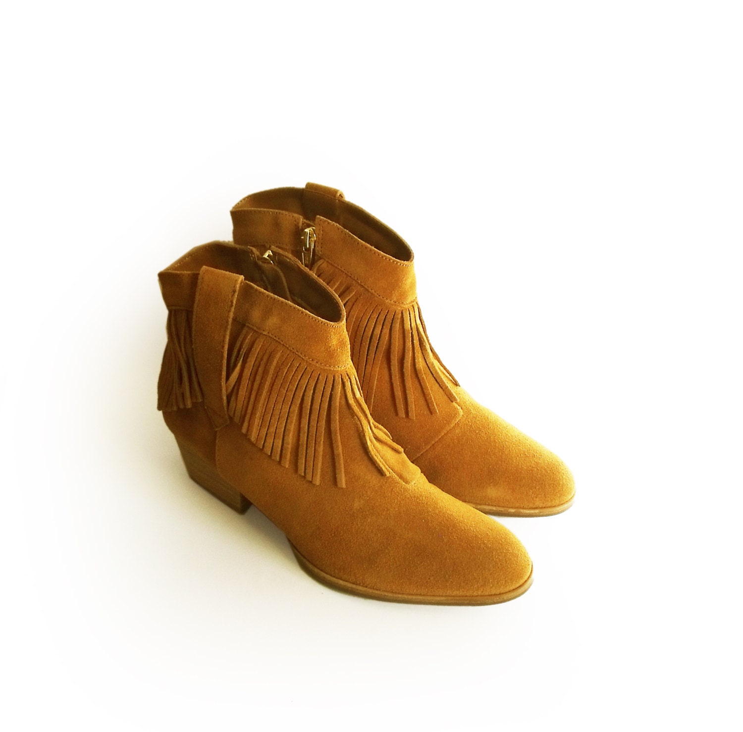 mustard flat boots