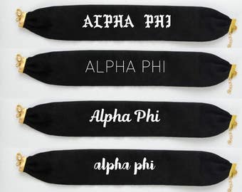 Alpha Phi - Alpha Phi Necklace - Sorority Necklace - Big Little Sorority - ΑΦ - Alpha Phi Choker - Sorority necklace - officially licensed
