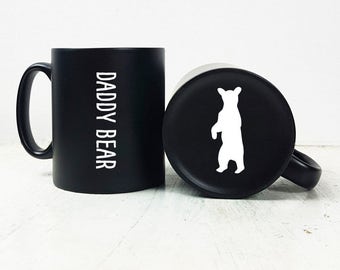 Carved Daddy Bear Mug/Daddy Bear Gift/Gift for Dad/Fathers Day Gift/Gift for Fathers Day/Engraved Gift/Mug Gift/Birthday Gift for Dad