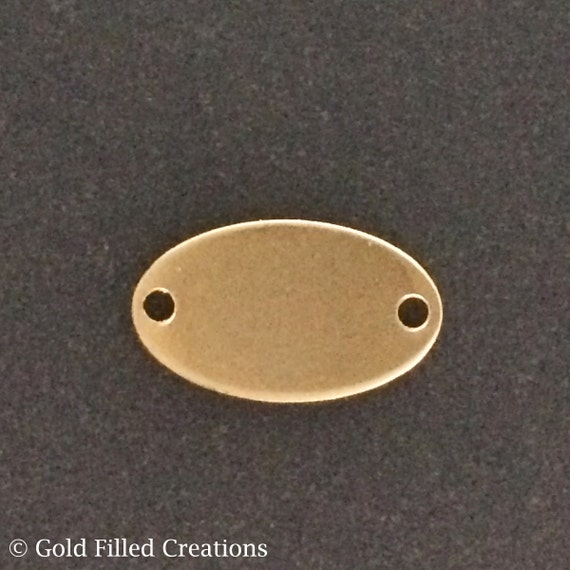 100pcs Gold Filled bulk Oval Stamping Blanks connector