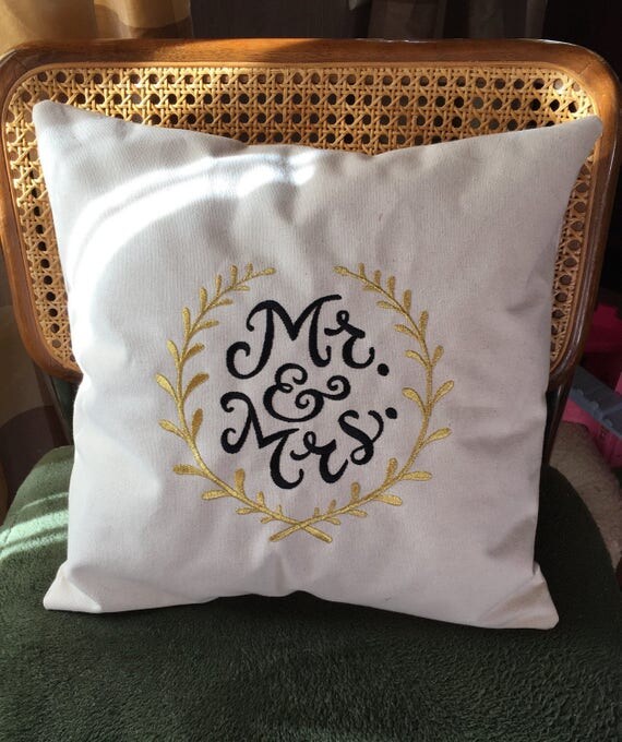 Mr and mrs pillow covers