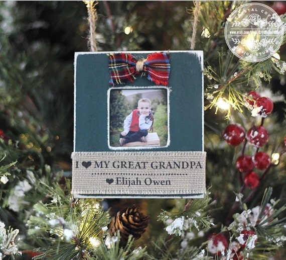 great grandpa christmas ornament gift personalized photo great grandpa christmas ornament gift personalized photo
