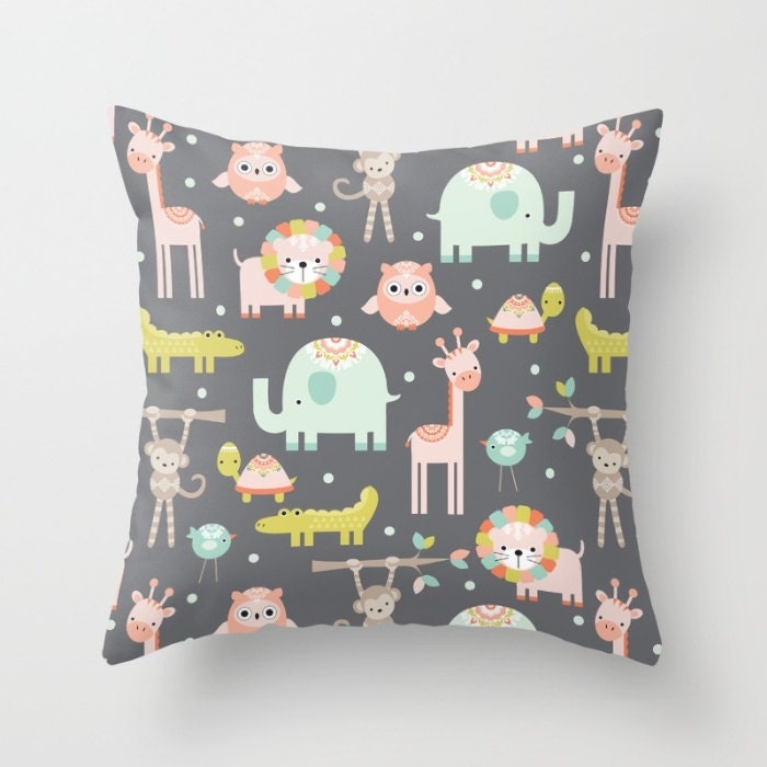 Animals Pillow Safari Animal Pillow Kids Throw Pillow