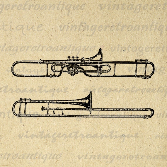 trombones-digital-image-download-printable-graphic-vintage
