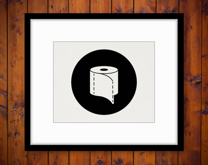 Toilet Paper Image Graphic Digital Toilet Paper Roll Printable Bathroom Icon Download Vintage Clip Art Jpg Png Eps HQ 300dpi No.4408