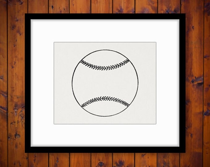 Printable Image Antique Baseball Illustration Graphic Digital Download Vintage Clip Art Jpg Png Eps HQ 300dpi No.4102