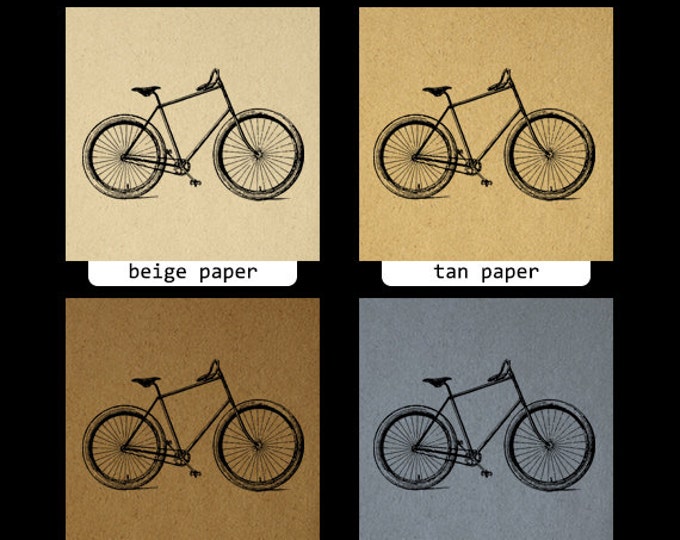 Vintage Bicycle Bike Cycling Digital Image Download Printable Graphic Vintage Clip Art Jpg Png Eps HQ No.3084