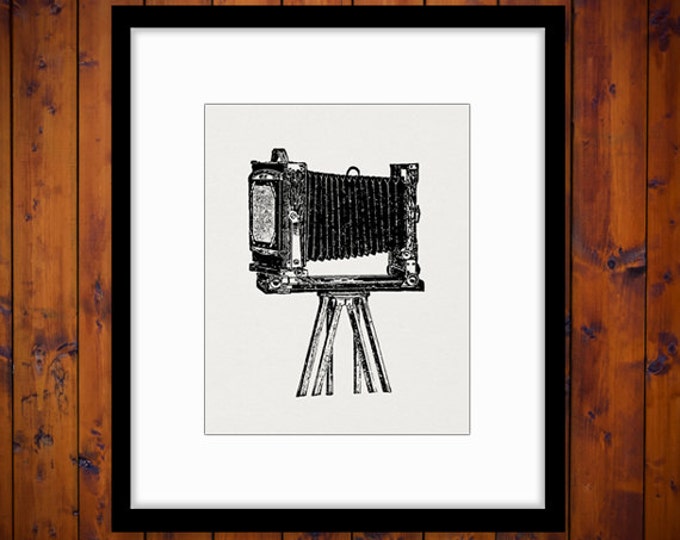 Printable Image Antique Camera Graphic Digital Download Vintage Clip Art for Transfers Making Prints etc Jpg Png Eps HQ 300dpi No.1410