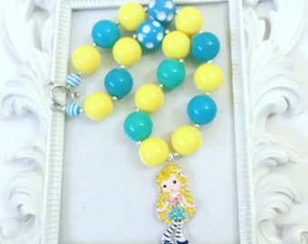 Goldilock Chunky Necklace, Goldilock Beaded Necklace, Goldilock Gumball Necklace, Goldilock Accessories, Goldilock Rhinestone Pendant,