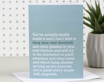 Ding Your New Doorbell - New Home Card
