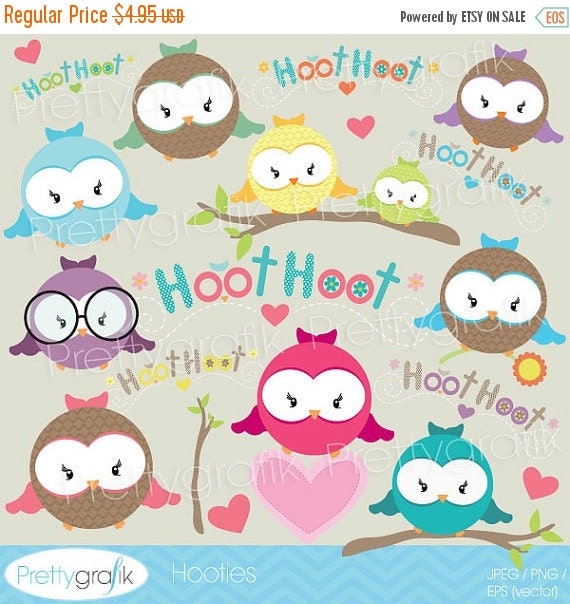 80% OFF SALE Owl clipart commercial use, vector graphics, digital clip art, digital images - CL531 Il_570xn