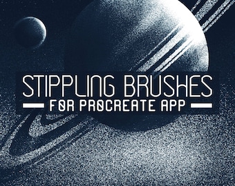 Stippling Procreate Brushes - Shading brushes - Set of 10 - For the iPad app Procreate - Digital brushes - Digital art resources