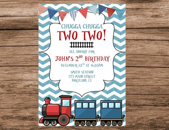 Chugga Chugga Two Two Invitations 1