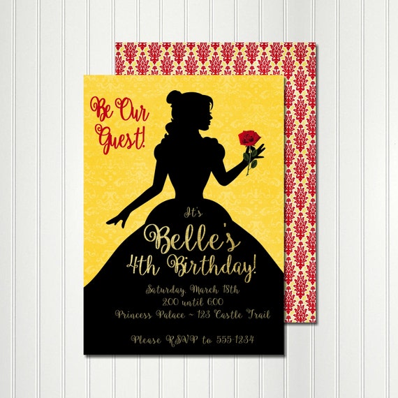 Belle Birthday Invitations 4