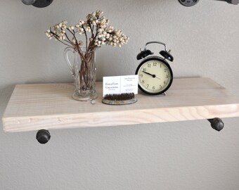White Floating Shelf | Farmhouse Floating Shelf | Industrial Floating Shelve | Kitchen Floating Shelving | 8" nominal depth