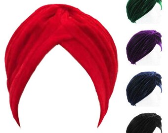 Velvet Style Turban Vintage Look 30's 40's 50's